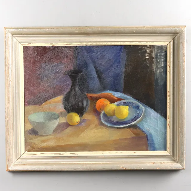 CARL DEELSBO. OLJA PÅ DUK, stilleben med frukter, signerad.