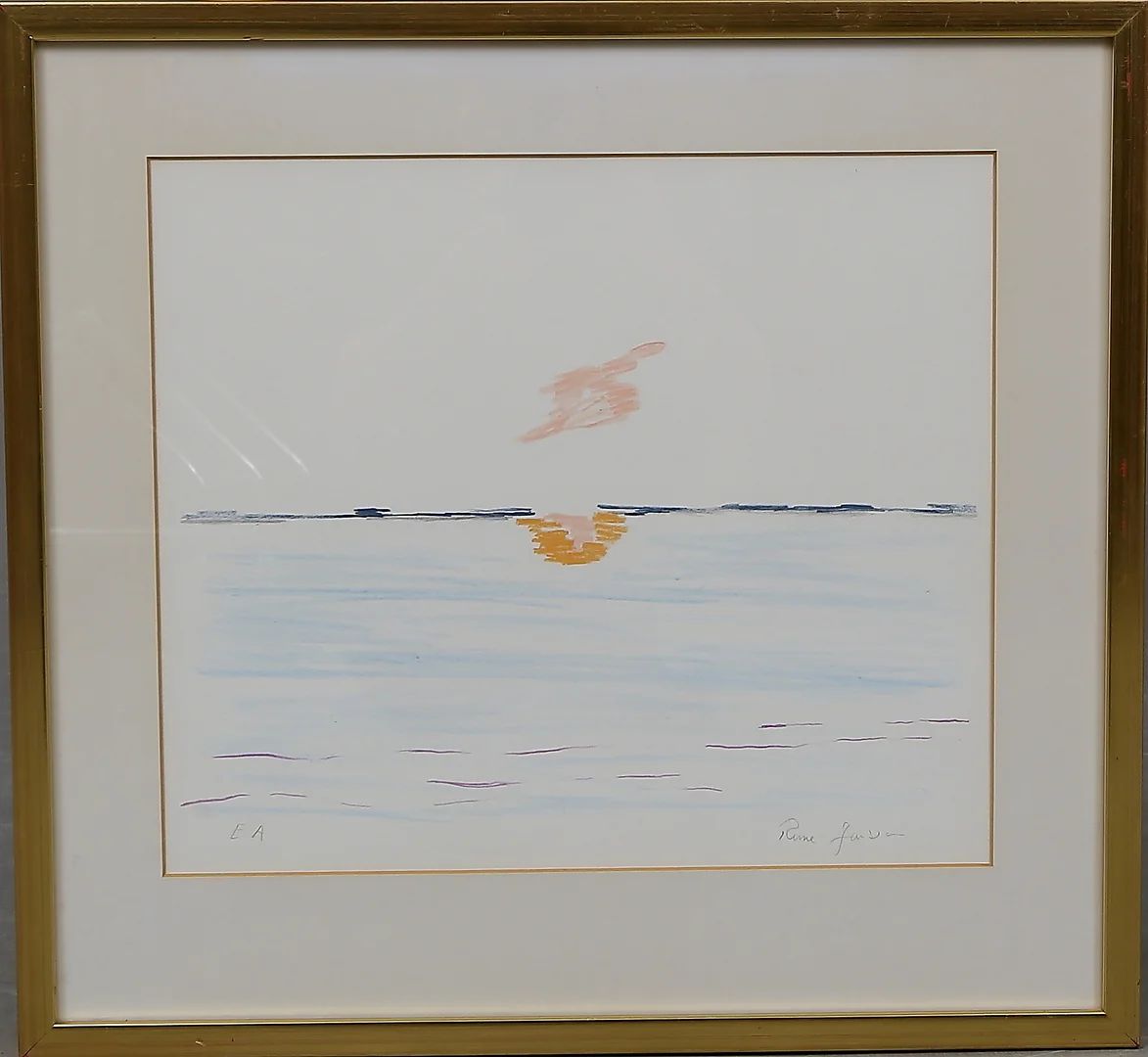 RUNE JANSSON. Bruten horisont. Färglitografi, EA, signerad. — Engravings & Prints — Gomér & Andersson Linköping