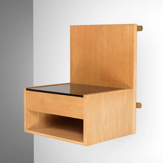 HANS J. WEGNER. Sengebord af eg, Getama, 1960-70'erne.