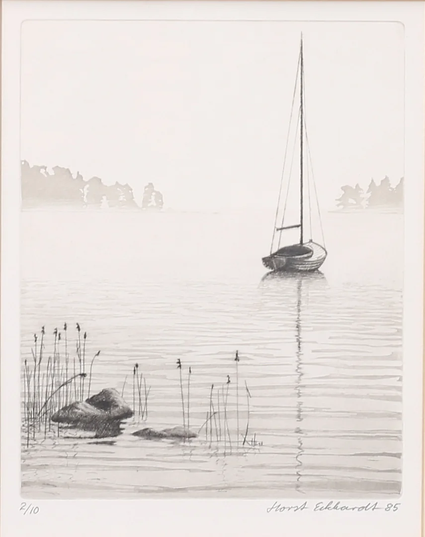 HORST ECKHARDT. litografi, signerad, numrerad 2/10, daterad - 85. — Engravings & Prints — Växjö Auktionskammare