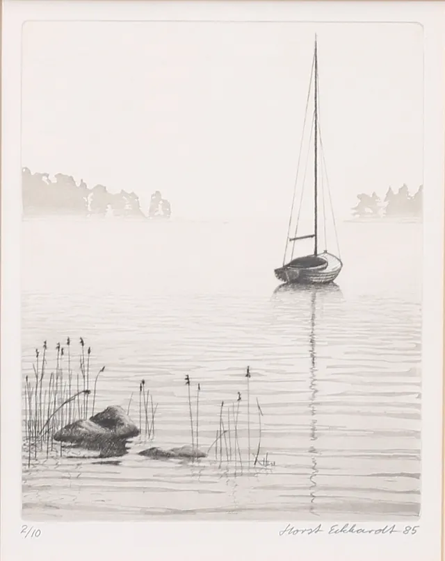 HORST ECKHARDT. litografi, signerad, numrerad 2/10, daterad - 85.