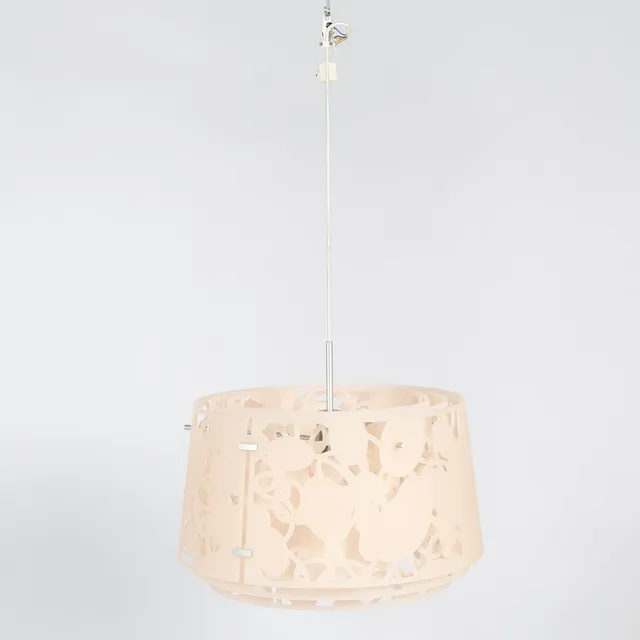 LOUISE CAMPBELL. Taklampa av akryl och aluminium, " Collage Pendel 600", Louis Poulsen, Collage, Danmark, 2005.