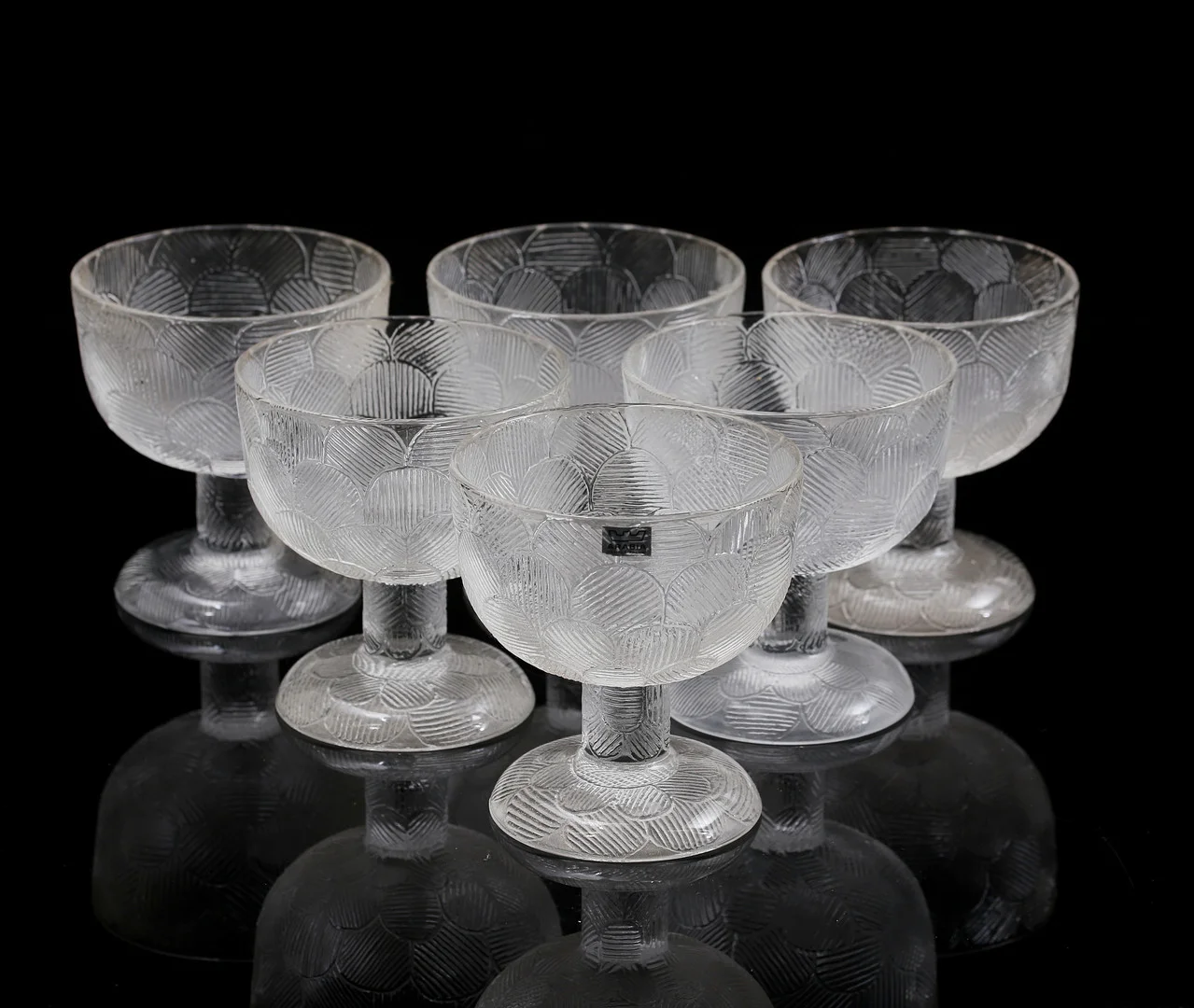 HEIKKI ORVOLA. Skålar, 6 st, "Miranda", Arabia, Finland. — Utility glass — Auktionshuset Thelin & Johansson