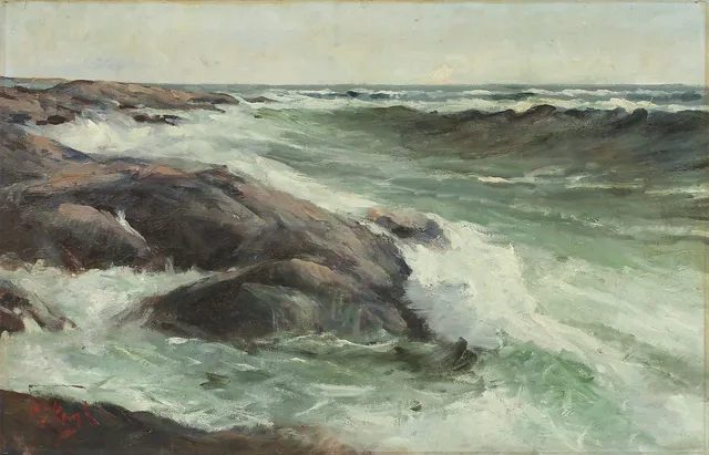 HENRIK SKAGH. Olja på duk, signerad.