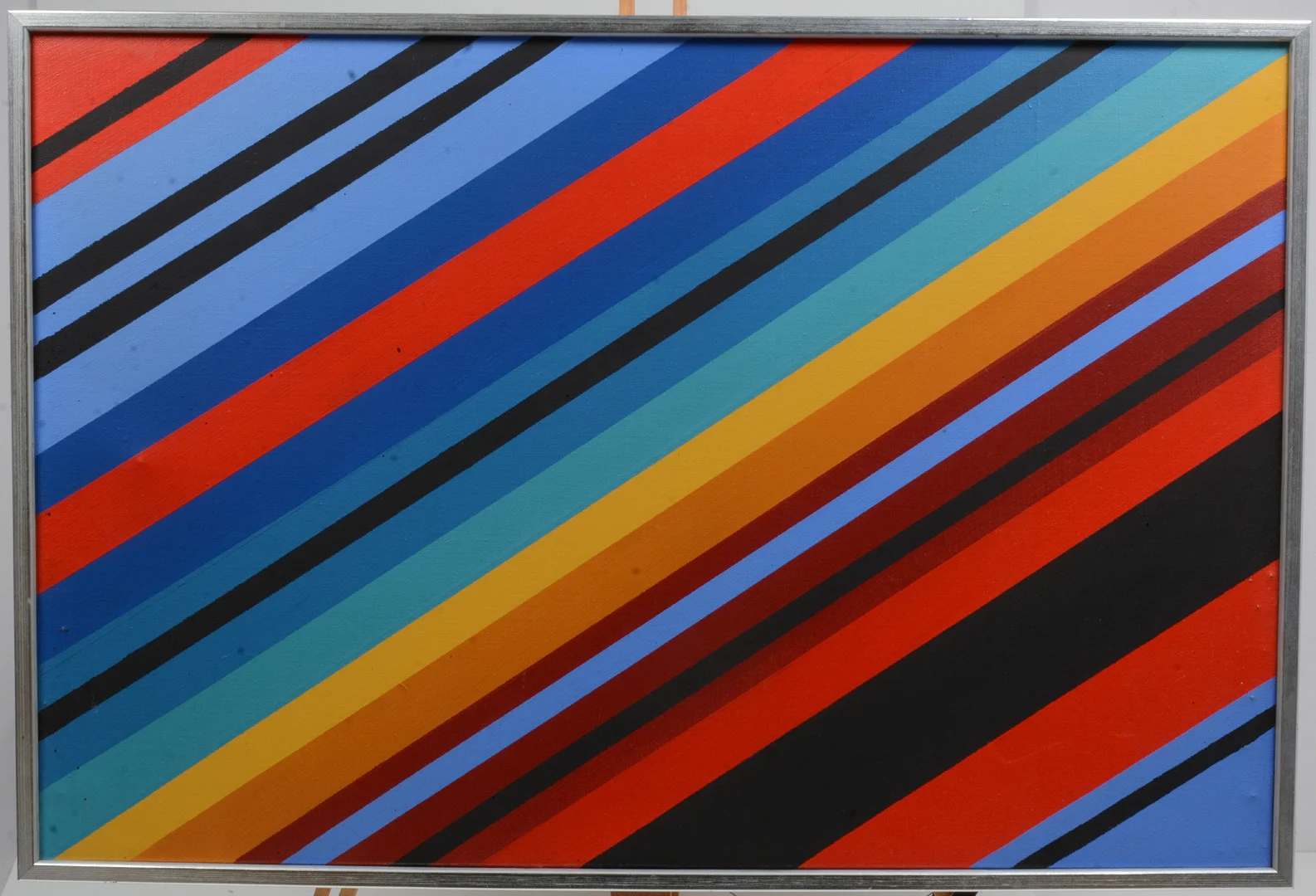 ERIC HANSEN. "Indiansk poesi", Diagonal. Akryl på duk. — Paintings — Connoisseur Bokauktioner