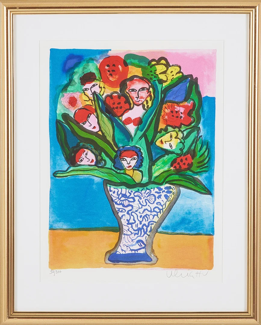 ULRICA HYDMAN-VALLIEN. Blomstervas, färglitografi. — Engravings & Prints — Stockholms Auktionsverk Magasin 5