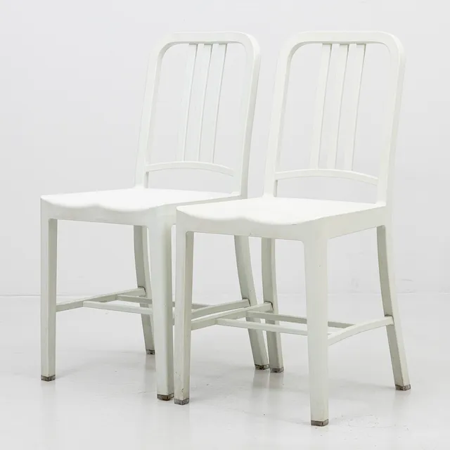 PHILIPPE STARCK. Stolar, 2 st, "111 Navy", Emeco, 2000-tal.