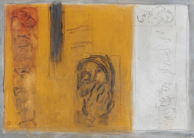 “Atelierbillede”, 1972. Signed with monogram. Oil on canvas. 40×56 cm.