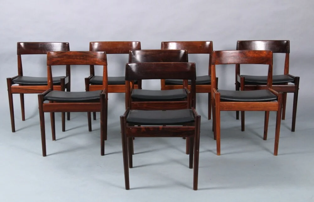 Grethe Jalk. Eight rosewood chairs (8) — Furniture/Chairs — Lauritz