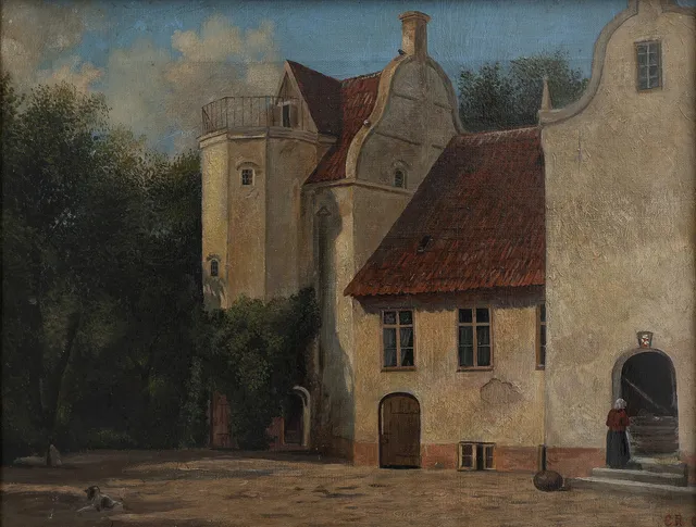 GUSTAF RYDBERG. OLJA PÅ DUK, "DYBÄCKS SLOTT", 1897.