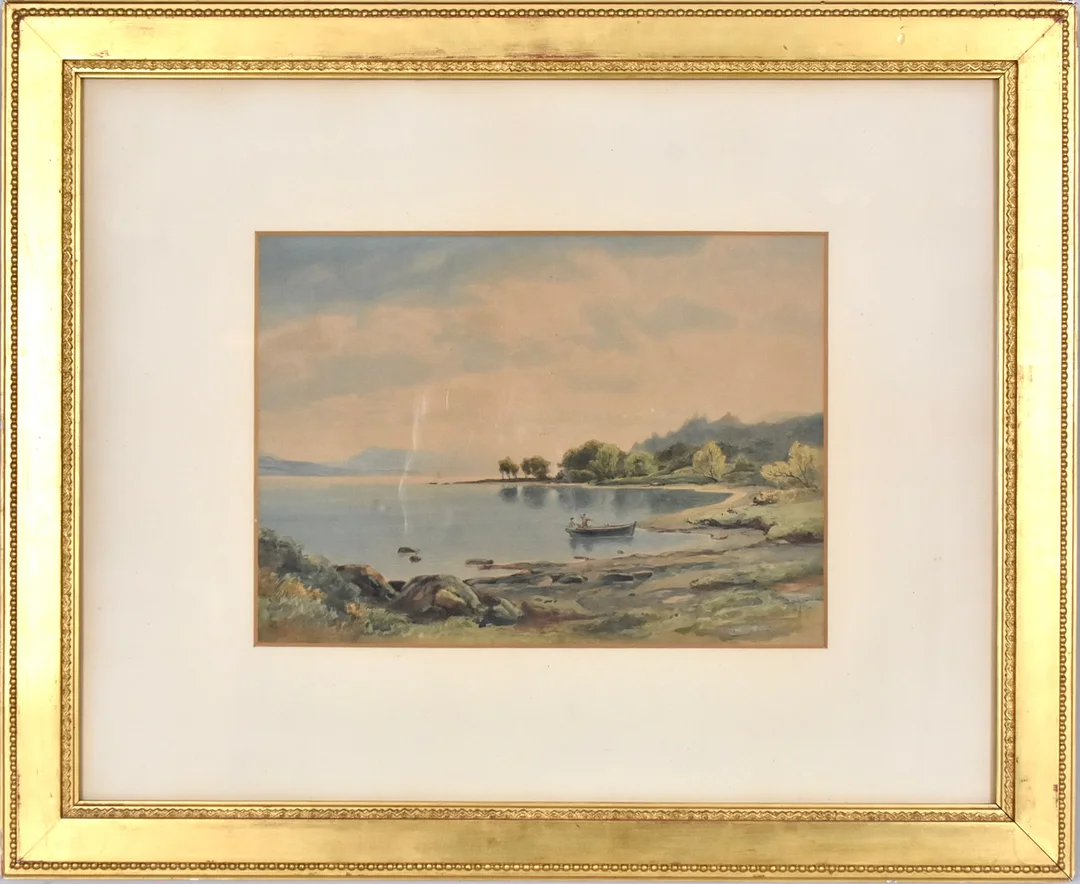 OIDENTIFIERAD KONSTNÄR. Akvarell. — Paintings — Halmstads Auktionskammare