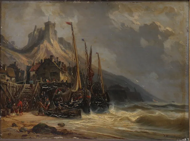 CHARLES EUPHRASIE KUWASSEG. Coastal view.