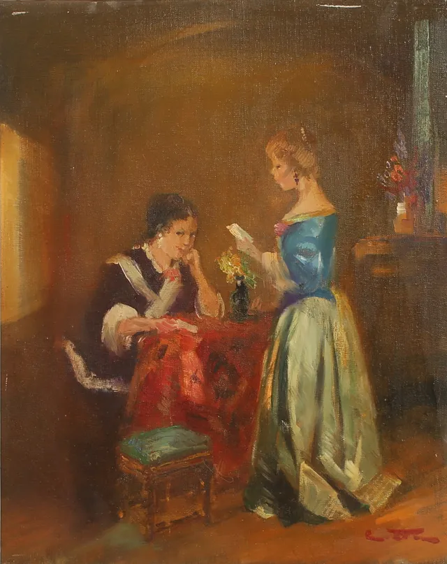NICOLAI COSTER. Olja på duk, signerad.