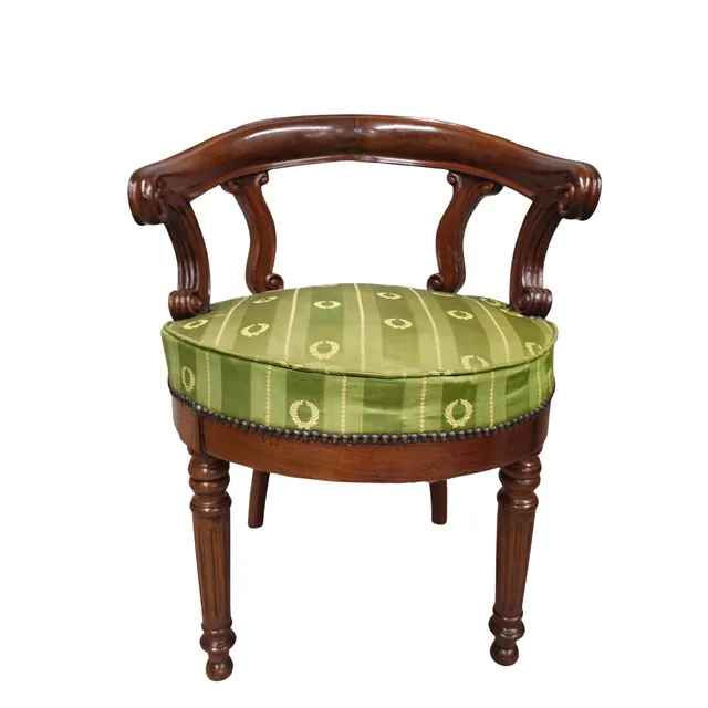 Sillón William IV en caoba, hacia 1835.