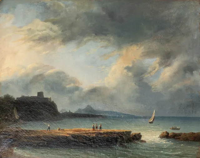 MARINEMALER DES 19. JAHRHUNDERTS. An der Amalfiküste.
