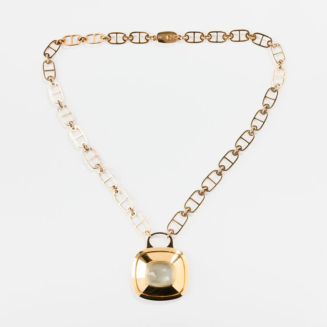 SIGURD PERSSON. An 18K gold and moonstone pendant necklace, sponsor's mark Josef Dauzenroth, Stockholm 1965. — Necklace — Stockholms Auktionsverk Fine Art