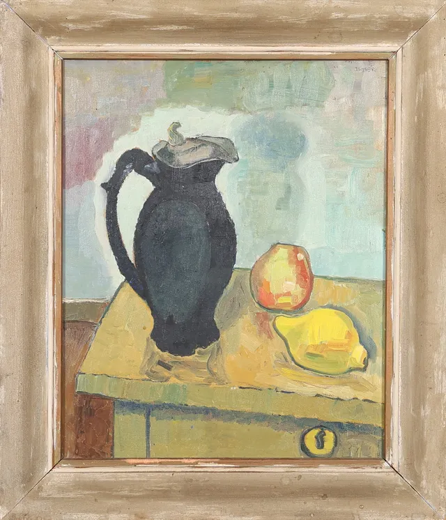 GUNNAR JANSER. OLJA PÅ PANNÅ, signerad.