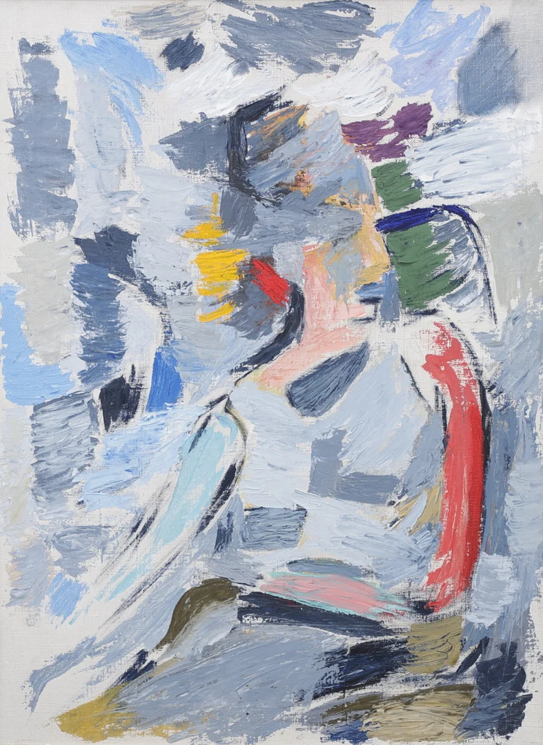 RUNE NILSSON. "Modellen", olja på duk, signerad a tergo. — Paintings — Växjö Auktionskammare