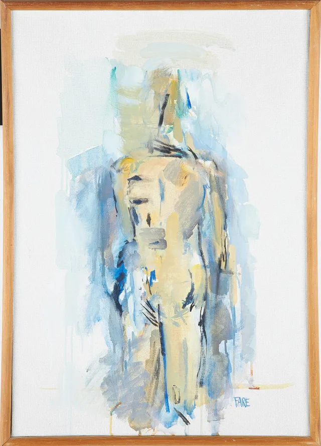 LEOPOLD FARE. Figurkomposition, olja på duk, signerad.