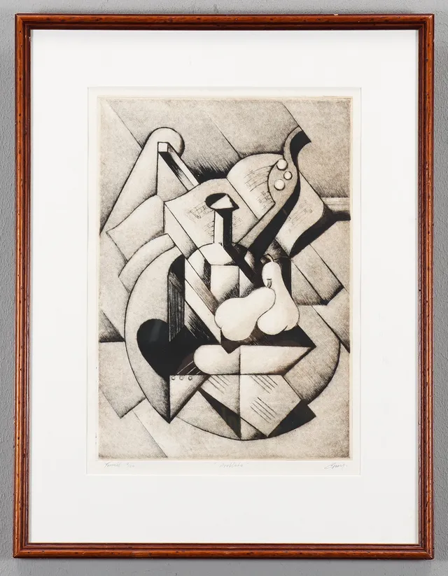 GEORG NILSSON. "Arabluta" - Kubistisk komposition.