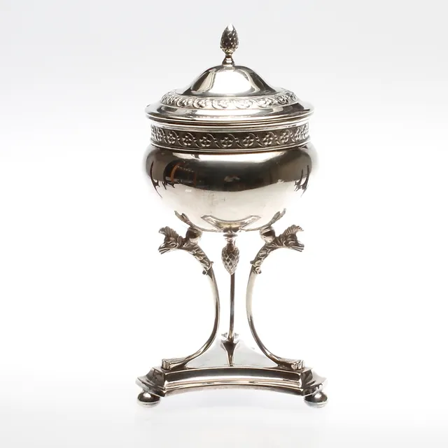SOCKERSKÅL, nysilver, GAB, 1900-tal.