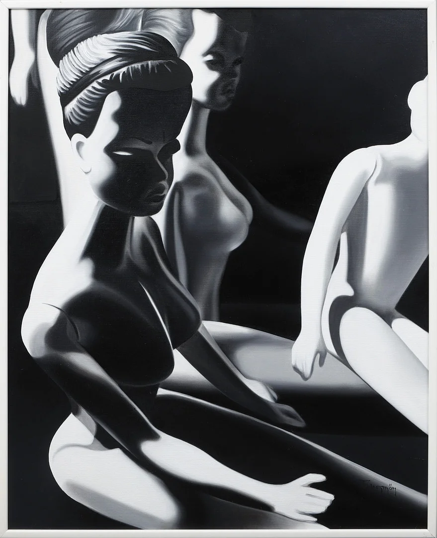THOMAS HAFSTRÖM. Barbiedockor, akryl på duk, signerad. — Paintings — Göteborgs Auktionsverk