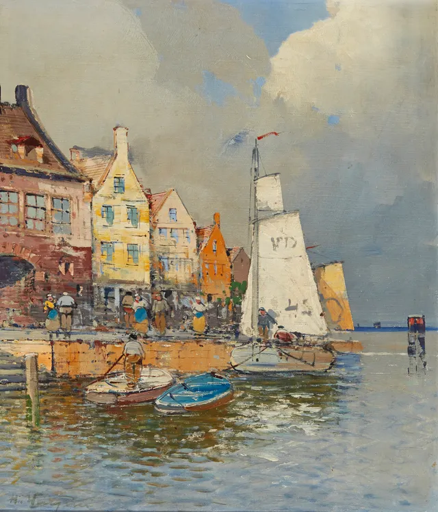 Fischhof, Georg — Fra en nederlandsk havn