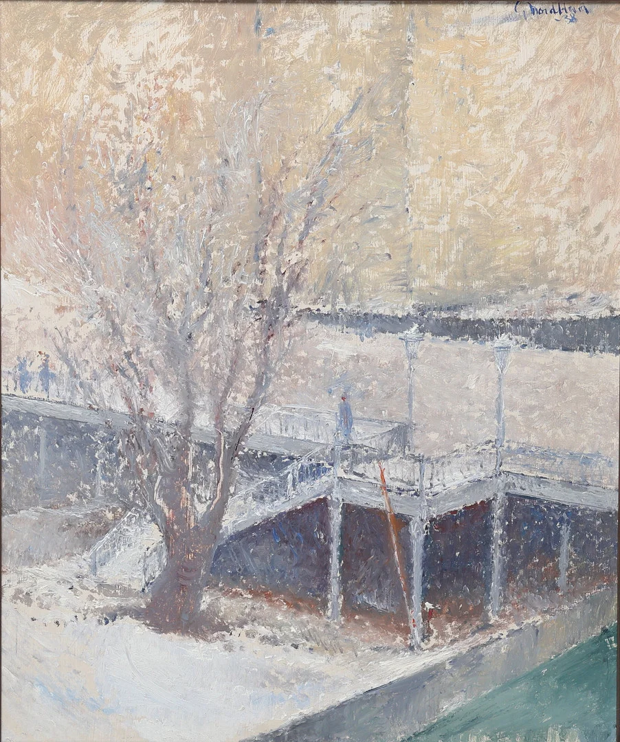 GÖSTA NORDBLAD. Olja på pannå, signerad, daterad -38. — Paintings — Gomér & Andersson Jönköping