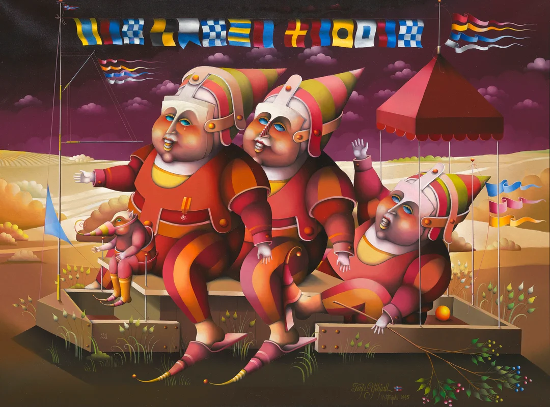 Ythjall, Terje — "Den lange reisen" 1995 — Kunst/Maleri — Blomqvist
