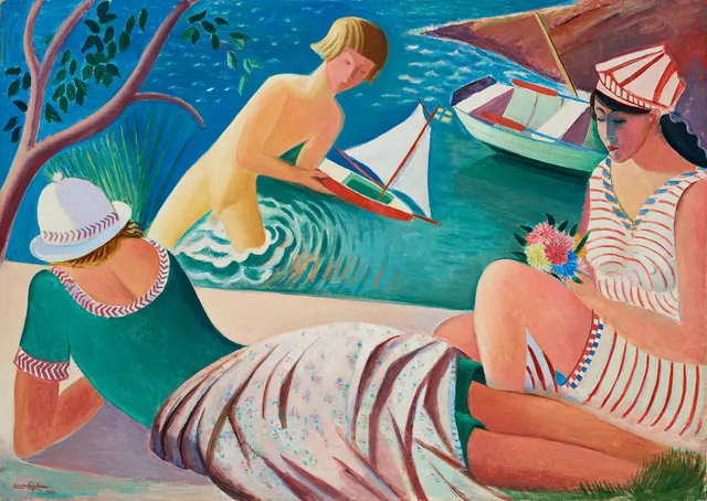 Leander Engström, "Badstranden".