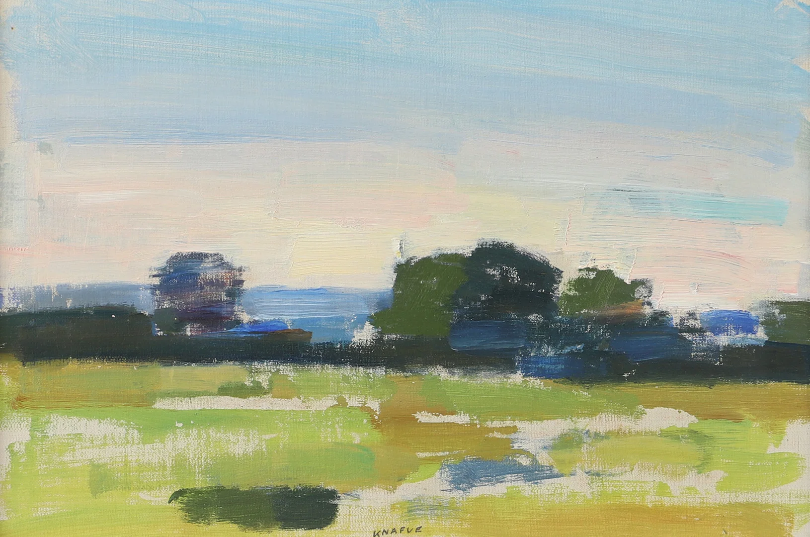 NILS FOLKE KNAFVE. Landskap, olja på pannå, signerad Knafve. — Paintings — Helsingborgs Auktionskammare