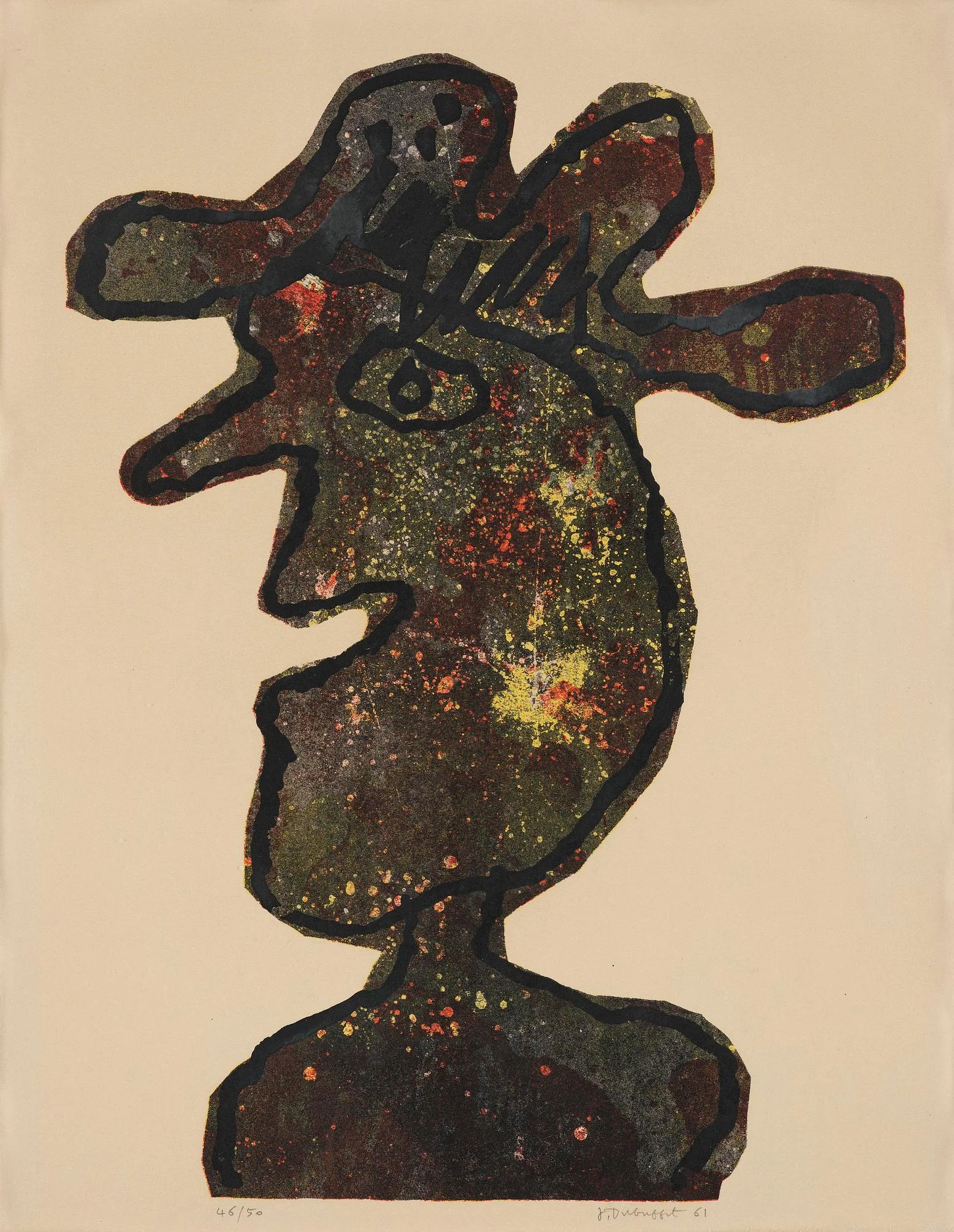 Jean Dubuffet, "L'homme au chapeau". — Bukowskis