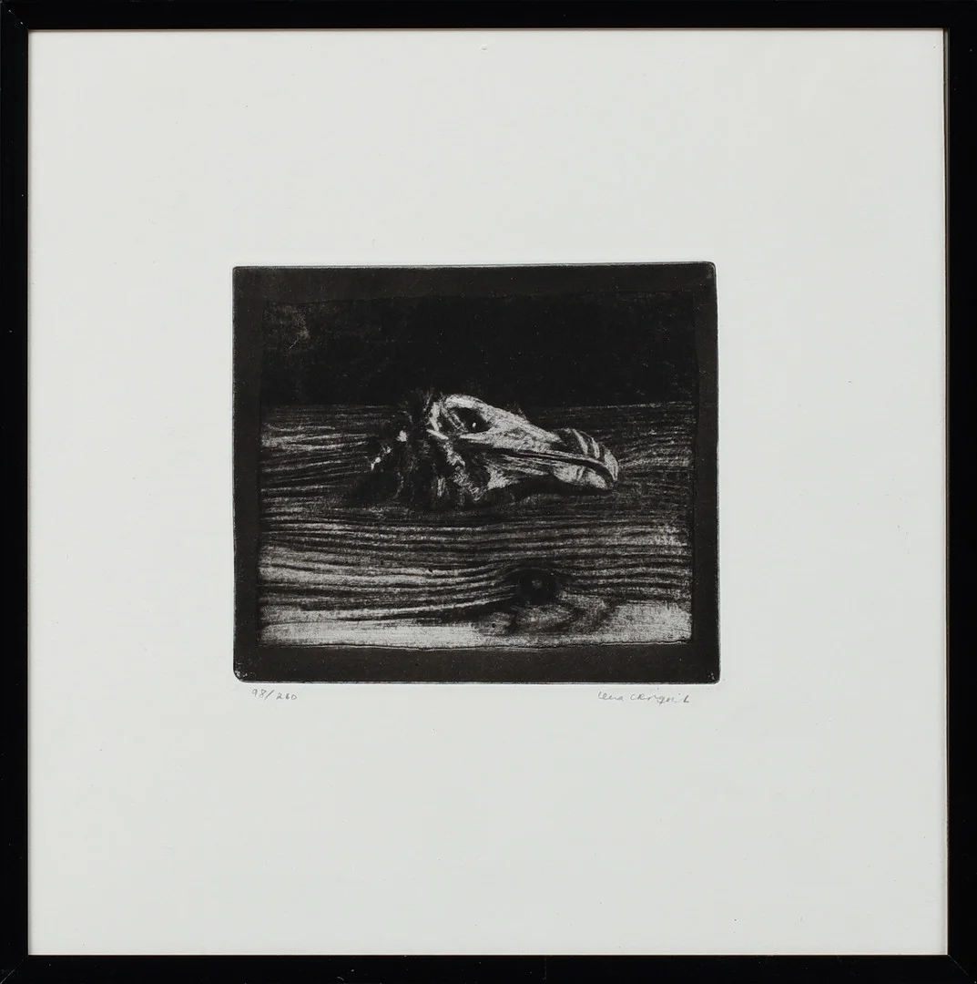 LENA CRONQVIST. "Tordmule", torrnål, signerad och numrerad 98/260. — Engravings & Prints — Göteborgs Auktionsverk