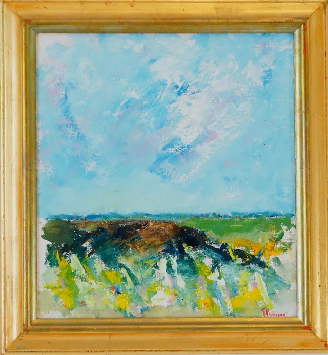 GÖRAN HANSSON. olja på duk, "sista sommardagen".