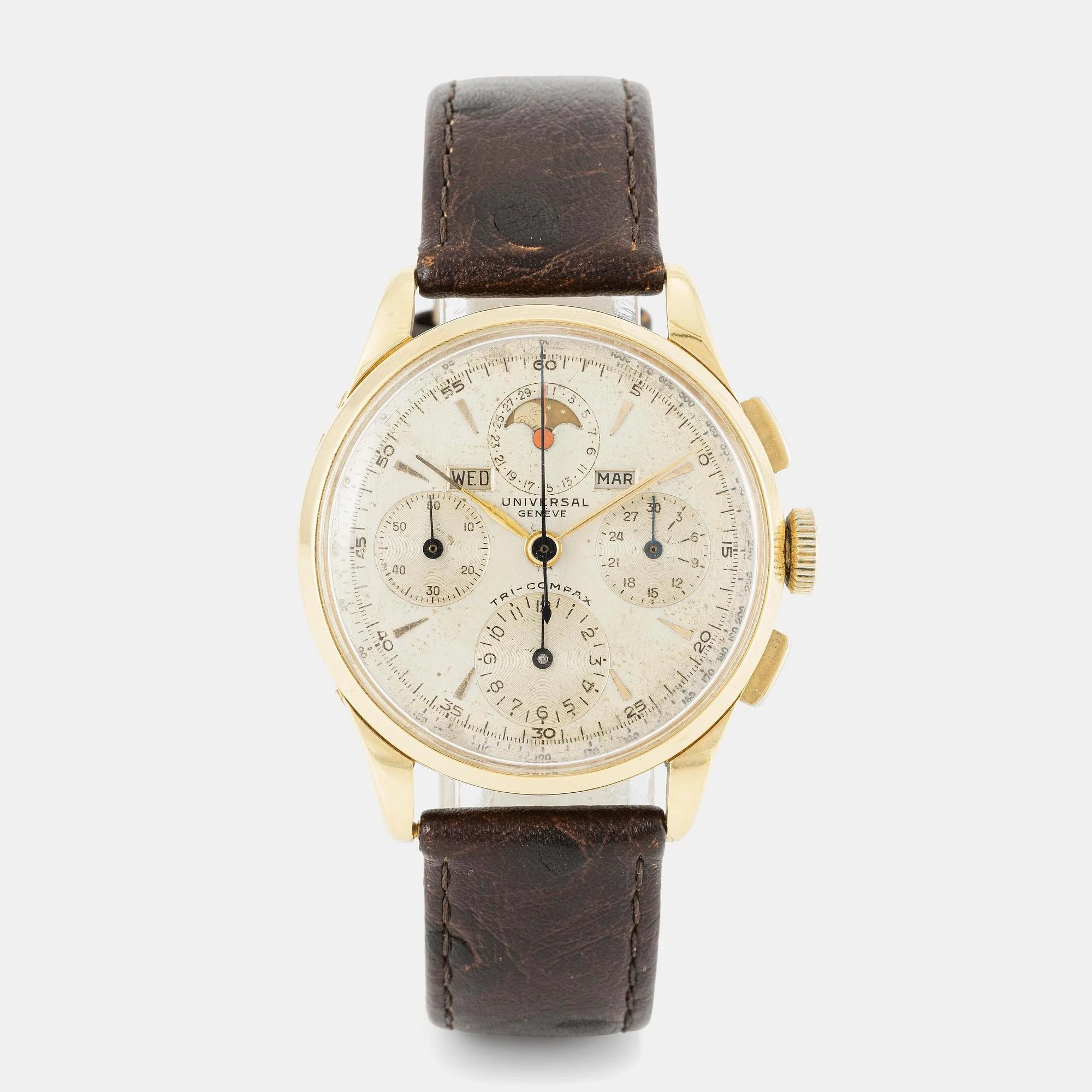 Universal Genève, Tri-Compax, kronograf, ca 1945. — Bukowskis