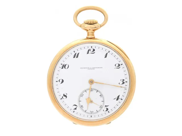 VACHERON & CONSTANTIN, Genève, fickur, 49 mm, Serie nr. 377954, Boett nr. 232539, 18K guld, ankargång, innerlock i 18K guld, ca 1917, etui (Gust.Ericsson, Iggesund).