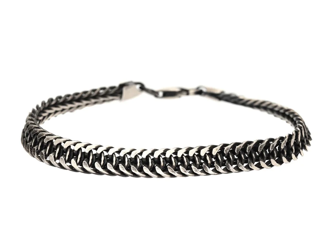 ARMBAND, fantasilänk, sterlingsilver, längd 19 cm, vikt 14,5 g, — Smycken/Armband — Kaplans