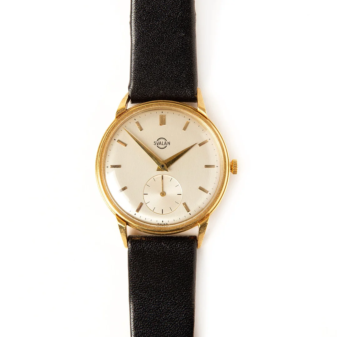 SVALAN. Armbandsur, 14K guld, 1960-tal. — Wristwatches — Stockholms Auktionsverk Göteborg