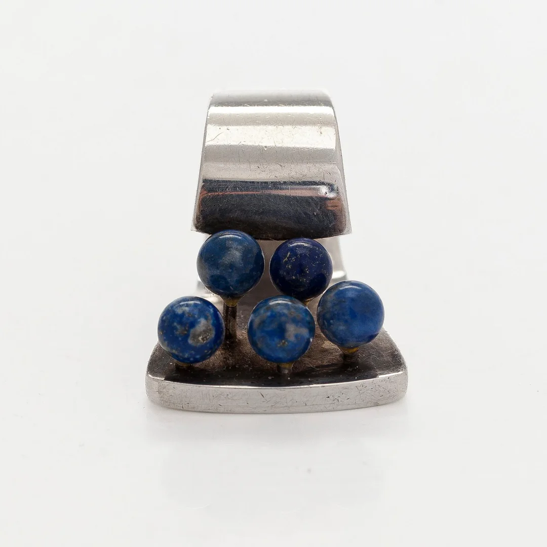 Pekka Piekäinen, ring, silver, lapis lazuli, Auran Kultaseppä, Åbo 1973. — Smycken/Ringar — Bukowskis