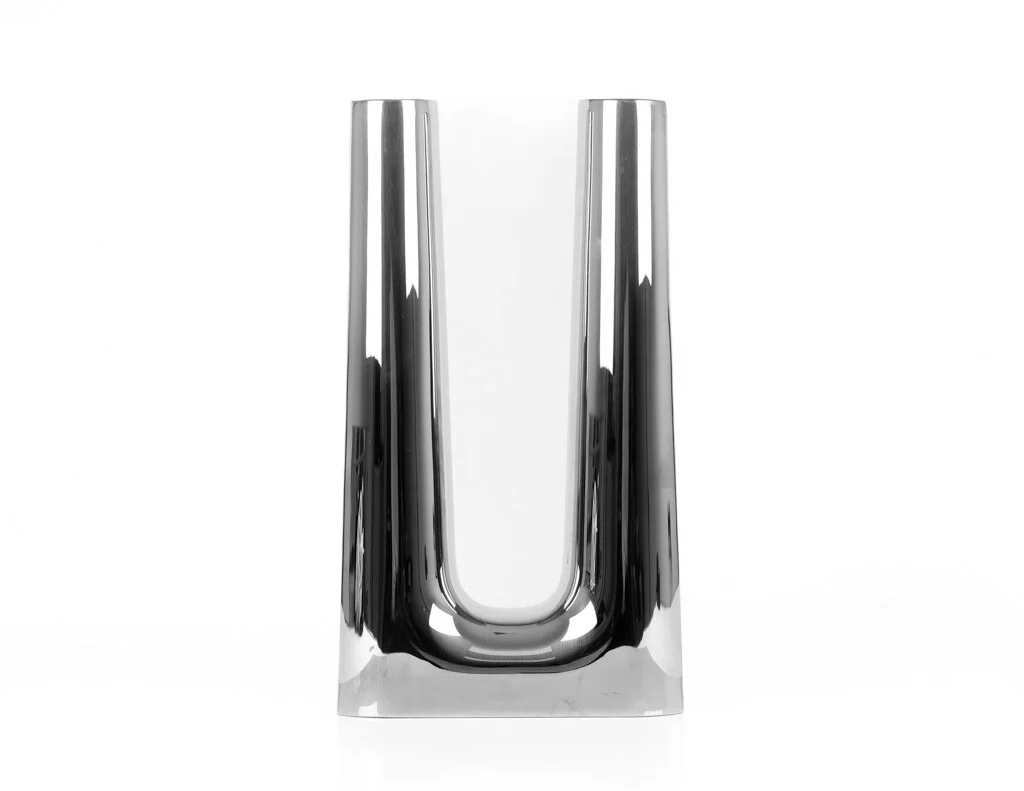 Søren Georg Jensen for Georg Jensen: Double candlestick made of polished steel. — Hobby and collectibles/Collectibles — Lauritz