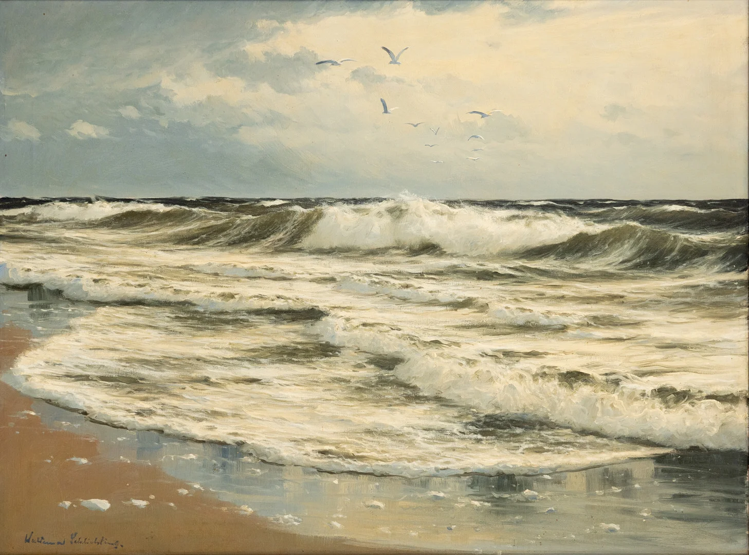 WALDEMAR SCHLICHTING (1896-1970). Brandung. — Paintings — Stockholms Auktionsverk Hamburg