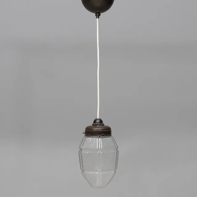 TAKLAMPA, glas, 1900-tal.