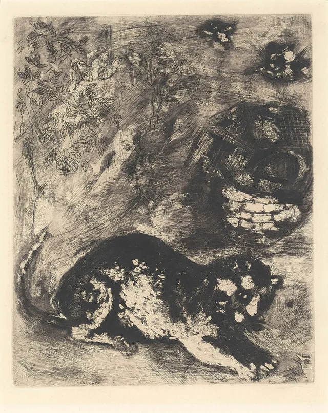 Chagall, Marc — "Le Chat et les deux Moineaux" 1927-30/1952