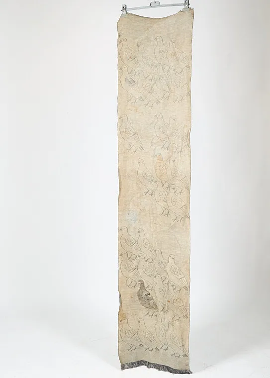 DORA JUNG. Bildväv. "Duvor", signerad, tidigt 1960-tal.