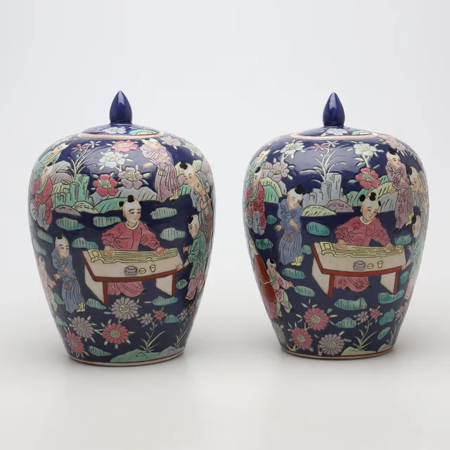 LOCKURNOR, 1 par, figurscener, Kina, 1900-tal.