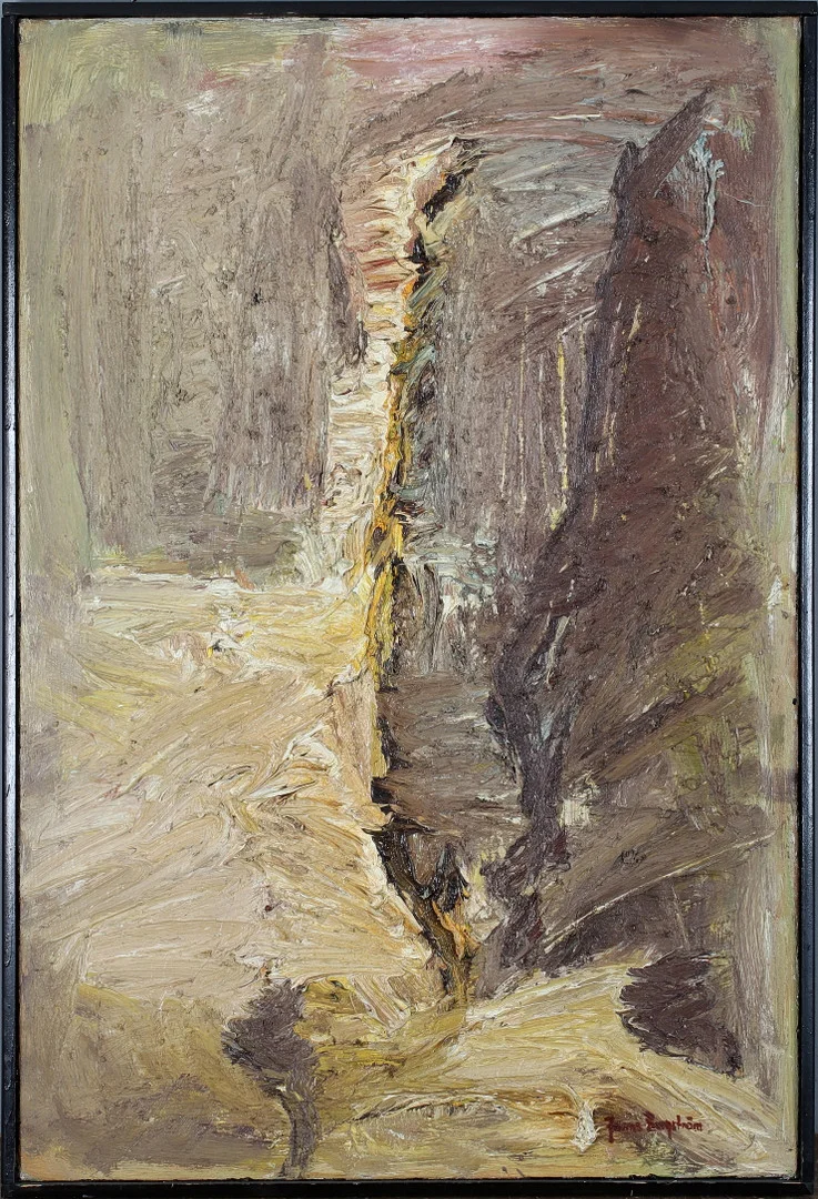 JONNE BERGSTRÖM. "Vårflöde", olja på duk, signerad och daterad a tergo. — Paintings — Stadsauktion Sundsvall
