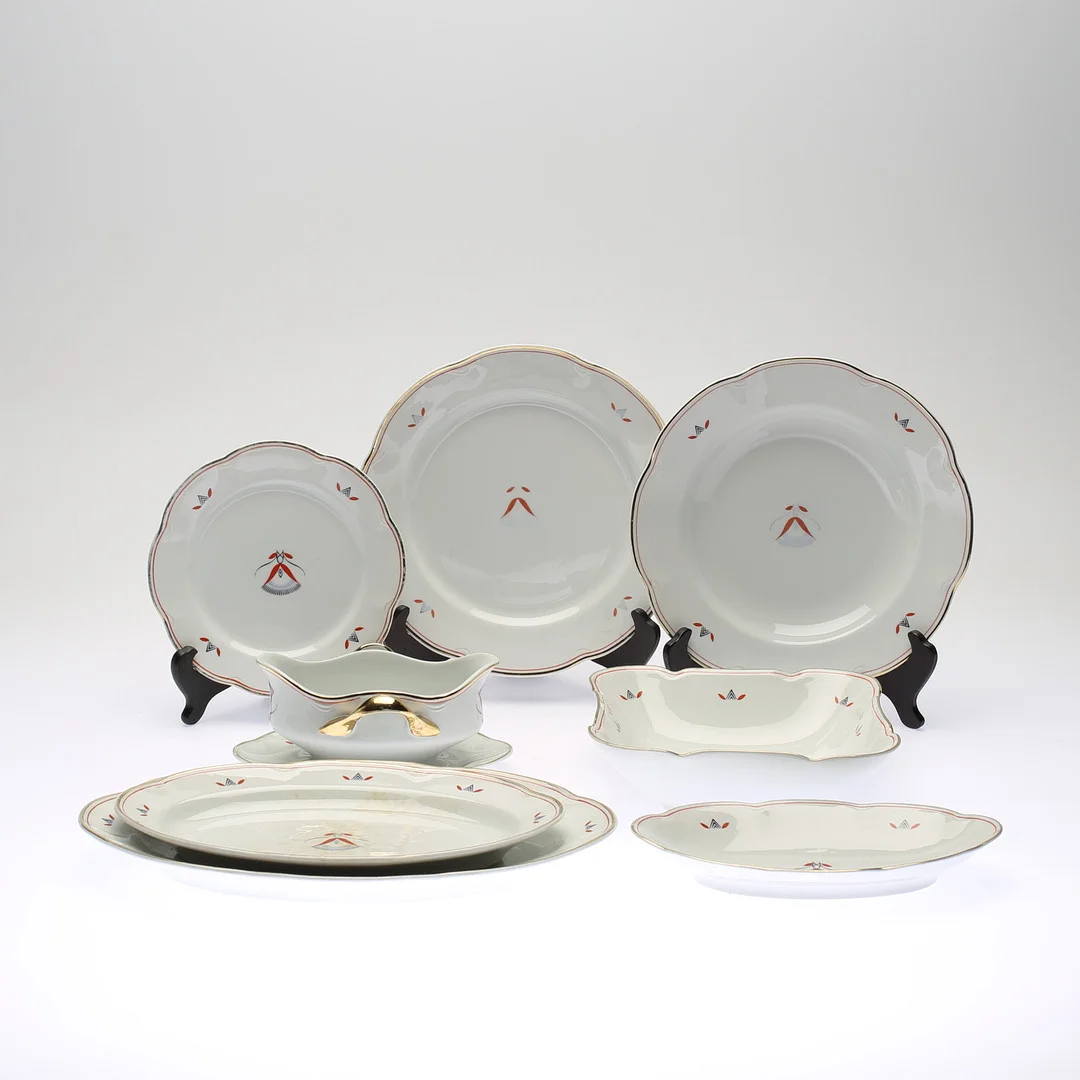 MATSERVIS, 50 delar, porslin, Arabia, Finland, 1920-/30-tal. — European — Gomér & Andersson Norrköping