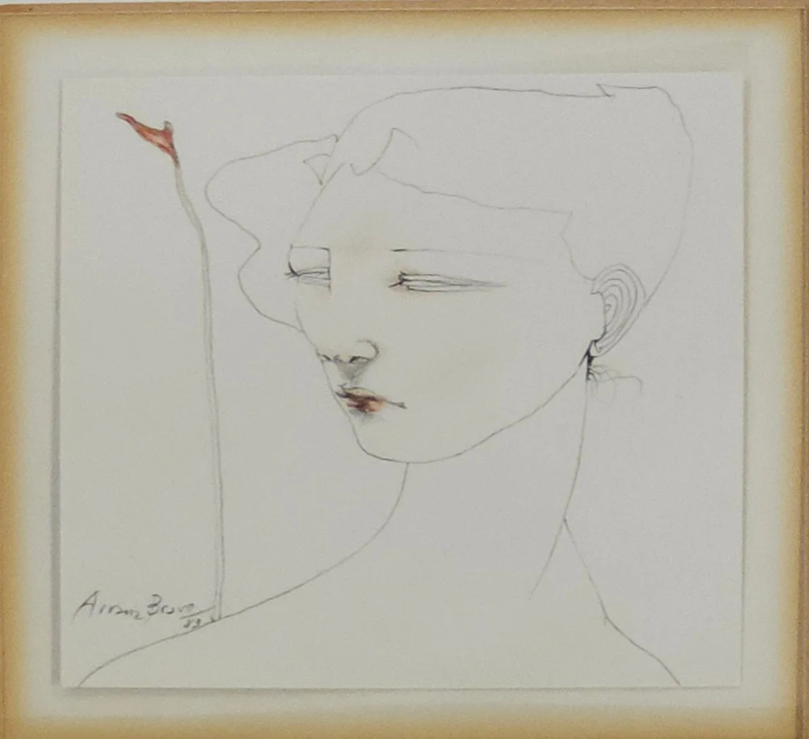 EDUARD ARRANZ BRAVO. Rostro, tinta sobre papel. — Drawings — Arce Auctions