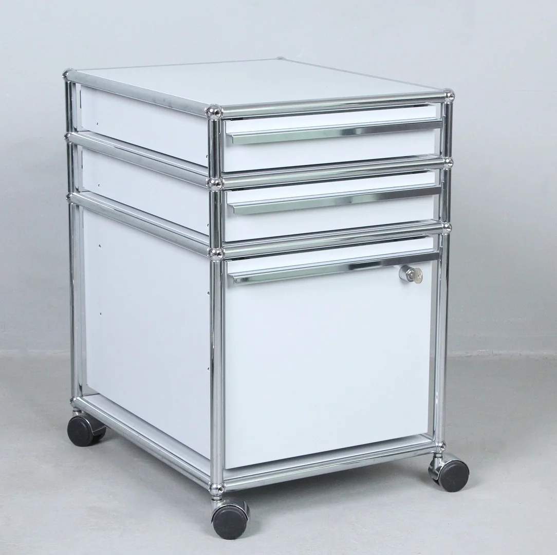 FRITZ HALLER & PAUL SCHÄRER. USM Haller. Bürocontainer / Rollcontainer. — Cupboards, Cabinets & Shelves — Stockholms Auktionsverk Düsseldorf/Neuss