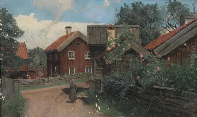 ALFRED THÖRNE. Olja på duk, signerad.